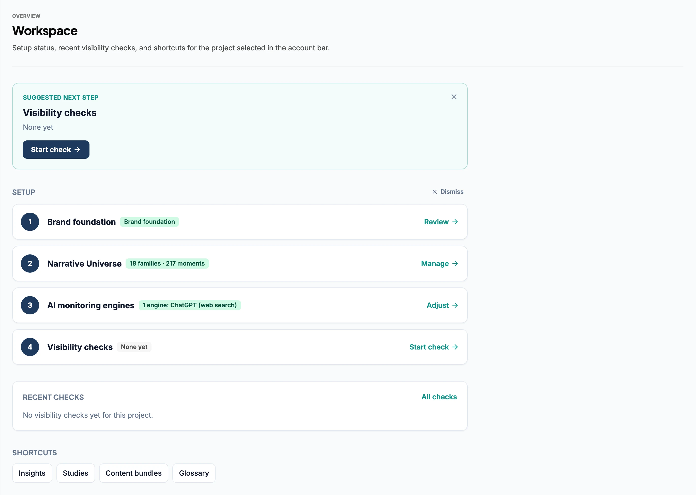 Overview dashboard
